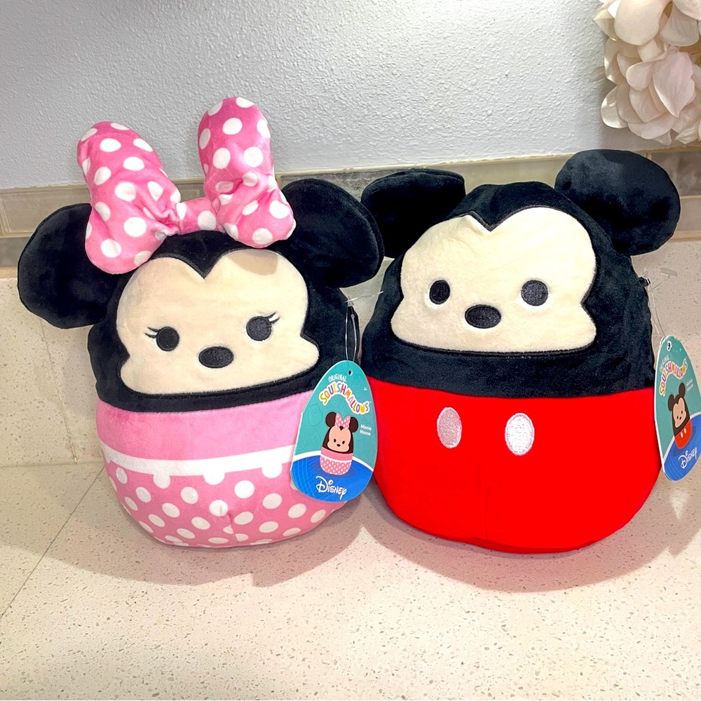 NEW Disney Mickey and Minnie Mouse Squishmallows‎ 8 Inch Plush Set Kellytoy